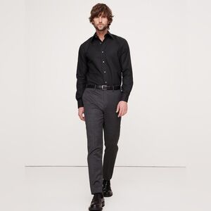 NWT Banana Republic Men’s Slim Fit Wrinkle Resistant Black Shirt Size Large.